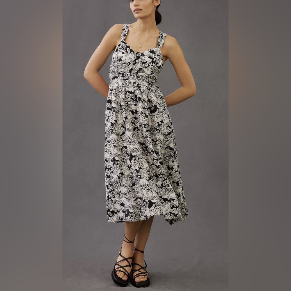NWT Anthropologie Printed Midi Dress Sz XL
